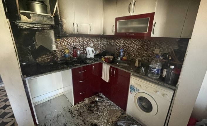 Karabük'te çıkan yangında evde hasar oluştu