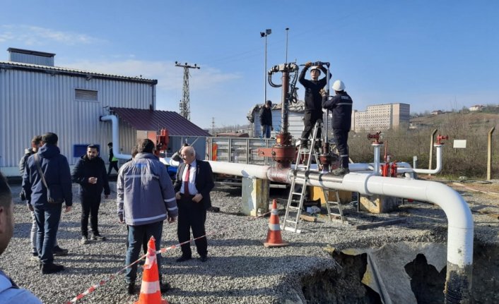 Kozcağız beldesinde evlere doğal gaz verilmeye başlandı