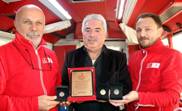 Sinoplu bağışçı 23 yılda 57  kez kan bağışı yaptı