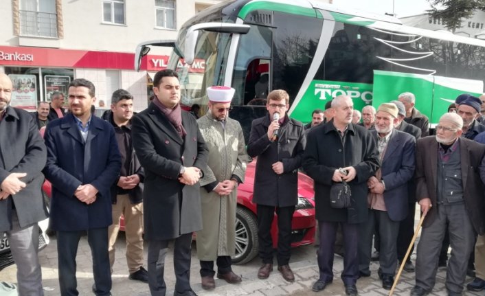 Tokat'tan 35 kişilik umre kafilesi kutsal topraklara uğurlandı