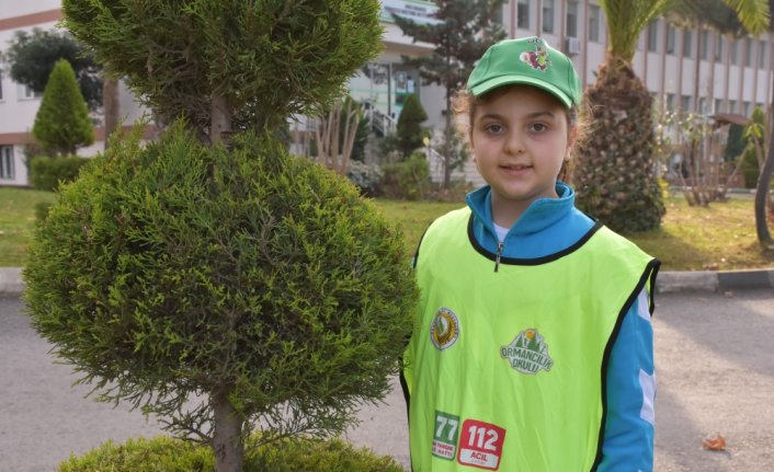 Trabzon'da öğrenciler orman ekosistemini okulunda öğreniyor