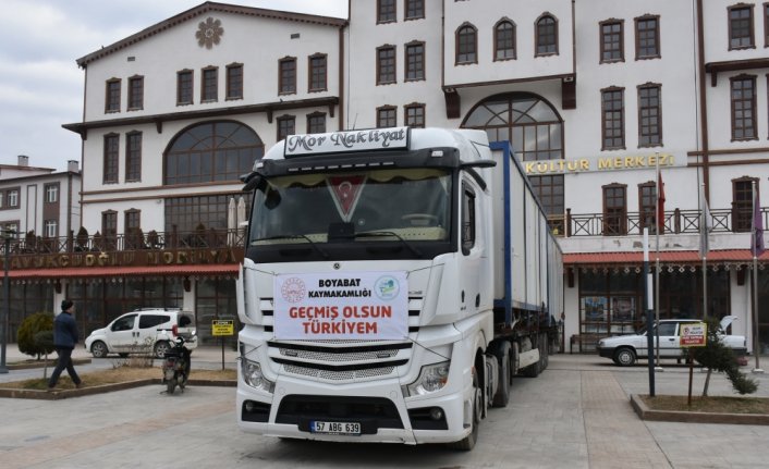 Boyabat'tan Pazarcık ilçesine iki konteyner gönderildi