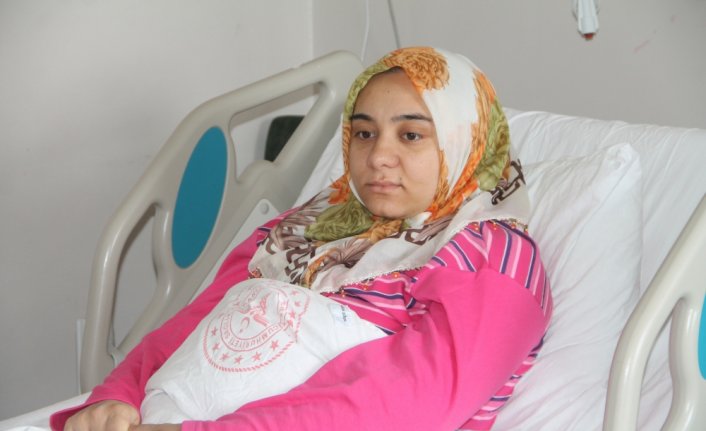 Hamile depremzede Amasya'da doğum yaptı