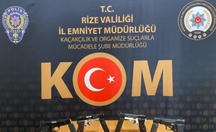 Rize'de silah kaçakçılığı operasyonunda 1 zanlı tutuklandı