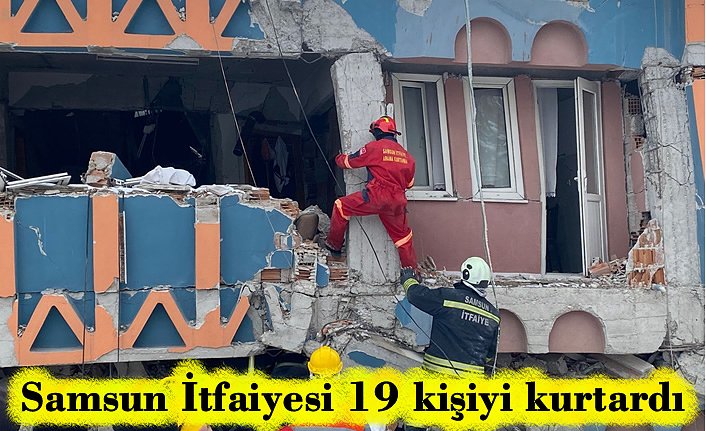 Samsun İtfaiyesi 19 kişiyi kurtardı