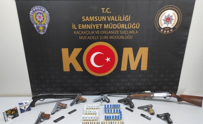 Samsun merkezli kaçak silah ticareti operasyonunda 7 zanlı yakalandı