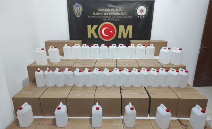 Samsun'da sahte içki operasyonunda 2 kişi yakalandı