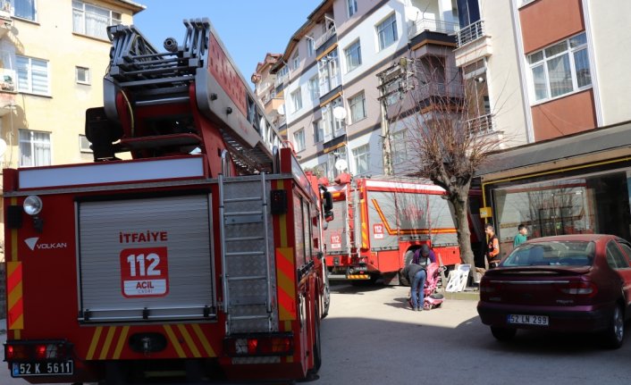 Ünye'de şofben patlayan evde yangın çıktı