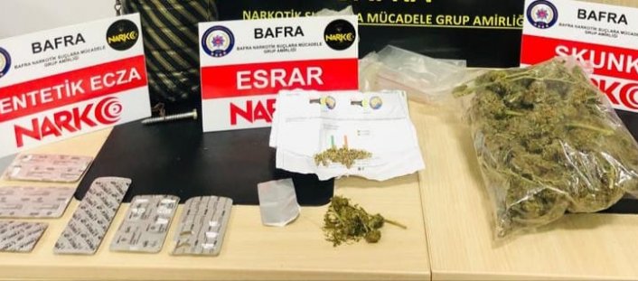 Samsun'da uyuşturucu operasyonunda yakalanan zanlı tutuklandı