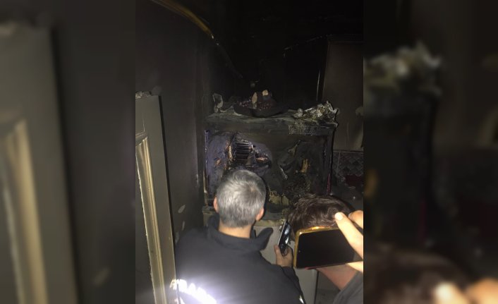 Trabzon'da evde çıkan yangın söndürüldü