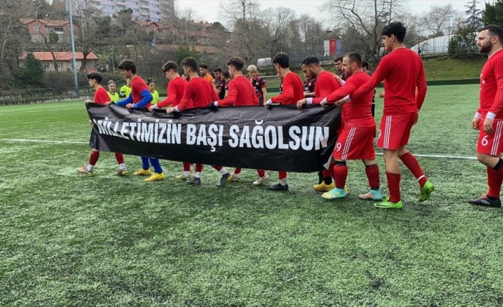 Zonguldak'ta amatör lig hakem ve futbolcuları depremde hayatını kaybedenleri andı