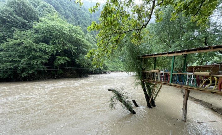 Düzce'de sağanak taşkınlara neden oldu
