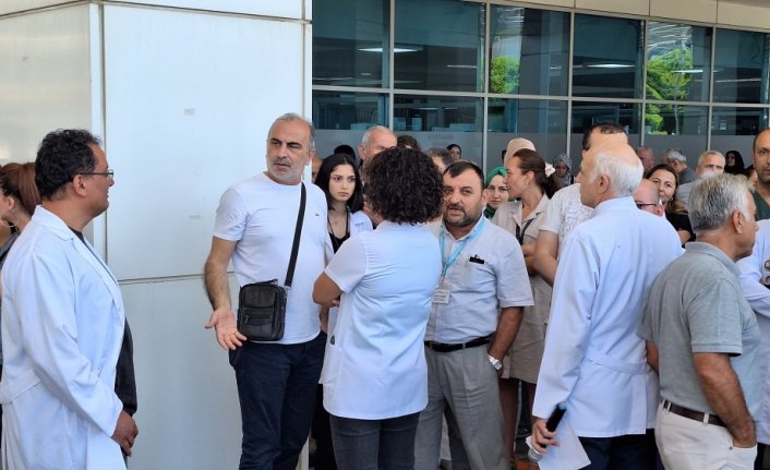 Samsun'da sağlık çalışanları doktora silah çekilmesini kınadı