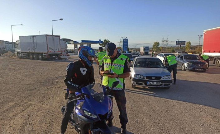 Amasya'da jandarmadan motosiklet denetimi