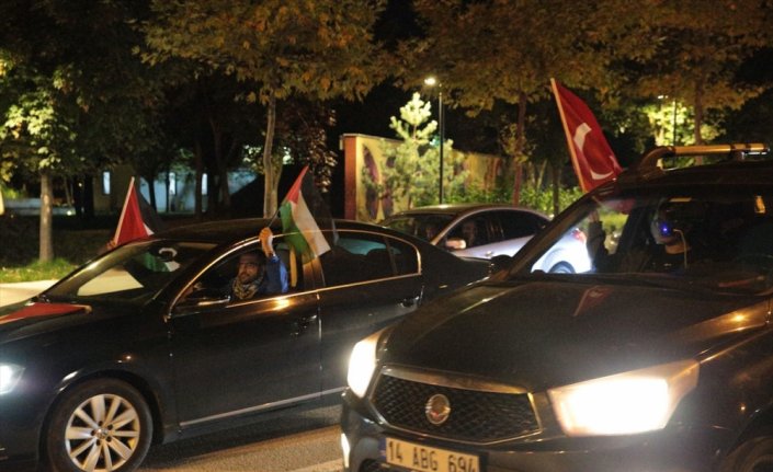 Bolu'da Filistinlilere destek gösterisi düzenlendi