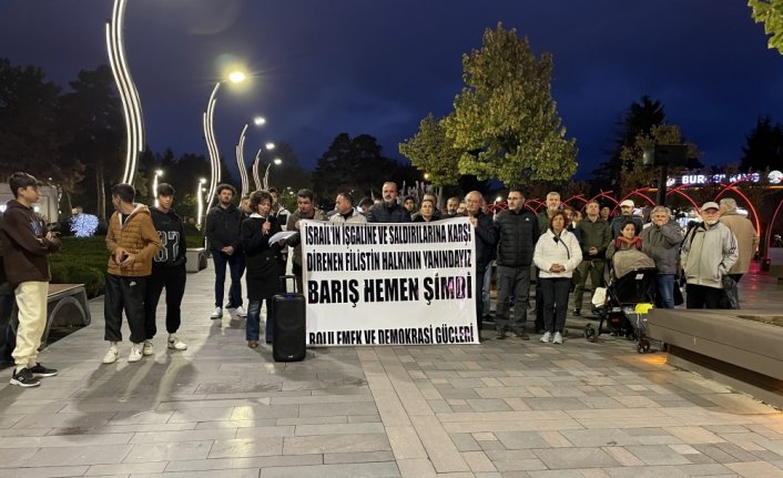 Bolu'da İsrail'in Gazze'ye yönelik saldırıları protesto edildi