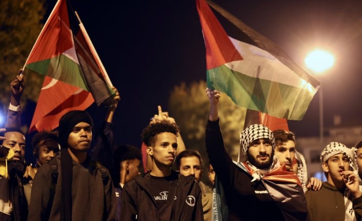 Düzce'de Filistinlilere destek gösterisi düzenlendi