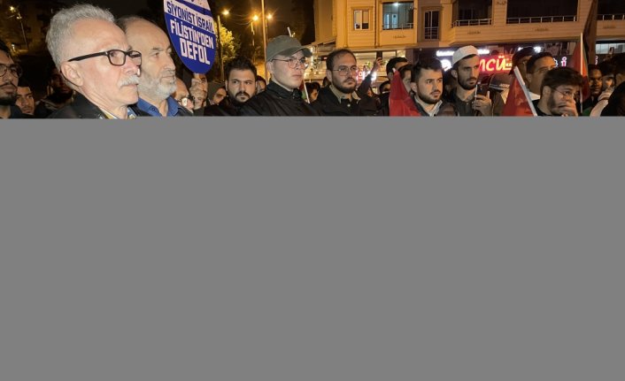 Karabük'te İsrail'in Gazze'ye yönelik saldırıları protesto edildi