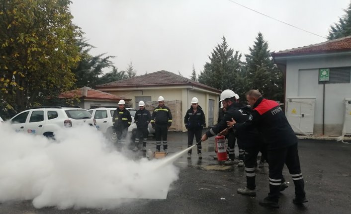 Merzifon'da yangın eğitimleri devam ediyor