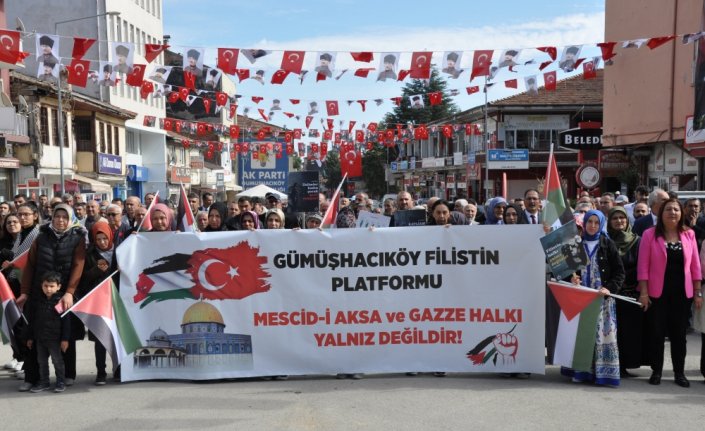 Samsun ve çevre illerde İsrail'in Gazze'deki saldırıları protesto edildi