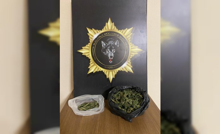 Bafra'da 1 kilo 275 gram esrar ele geçirildi