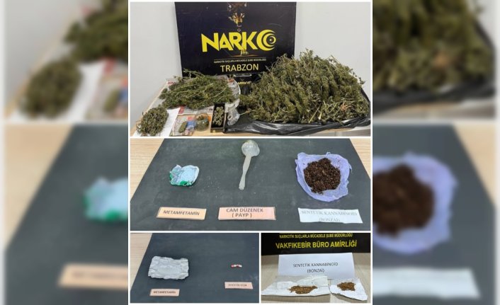 Trabzon'da uyuşturucuyla mücadele çalışmalarında 10 şüpheli yakalandı