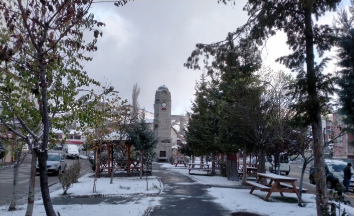 Başçiftlik'te kar yağışı etkili oldu