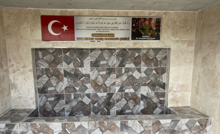 Kıbrıs şehidinin anısına köyünde çeşme yaptırıldı