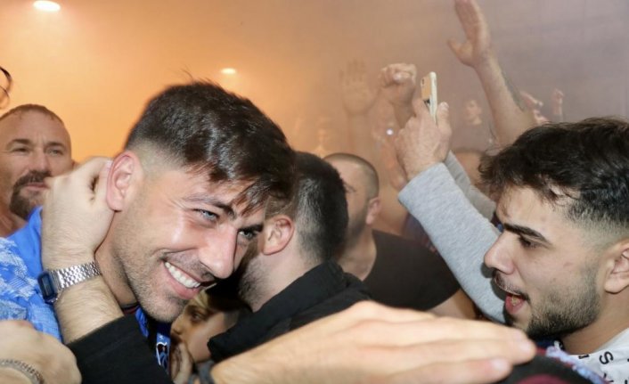 Trabzonspor'a havalimanında coşkulu karşılama