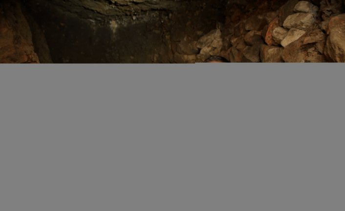 İskilip Kalesi'nde hafriyat çalışmasında ulaşılan su sarnıcının altında dehliz bulundu