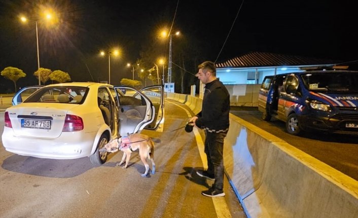 Samsun'da jandarma ekipleri yılbaşı gecesi yoğun denetim yaptı
