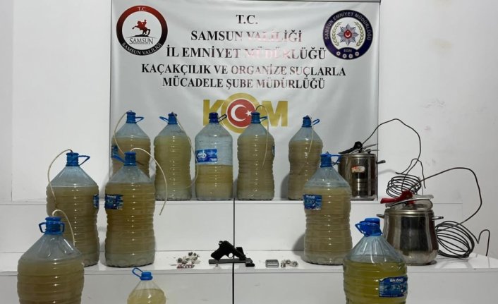 Samsun'da sahte içki operasyonunda 2 zanlı yakalandı