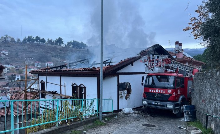 Tokat'ta tarihi konakta yangın sonucu hasar oluştu