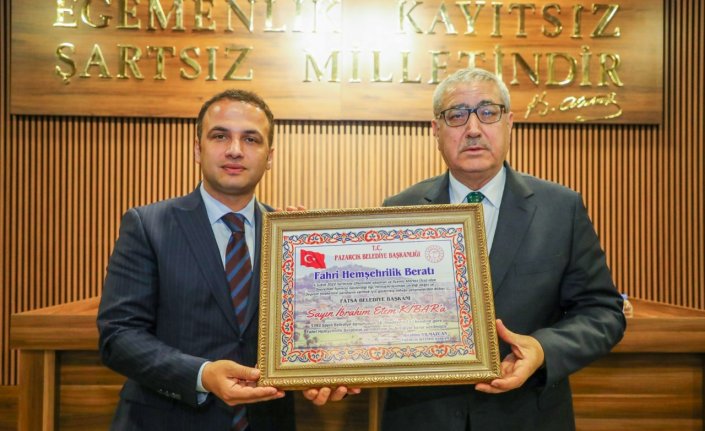 Fatsa Belediye Başkanı Kibar'a hemşehrilik beratı verildi