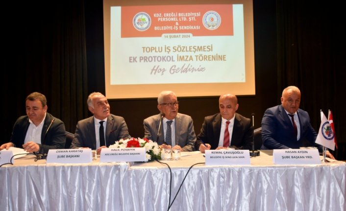 Karadeniz Ereğli Belediyesinde ek toplu iş sözleşmesi imzalandı