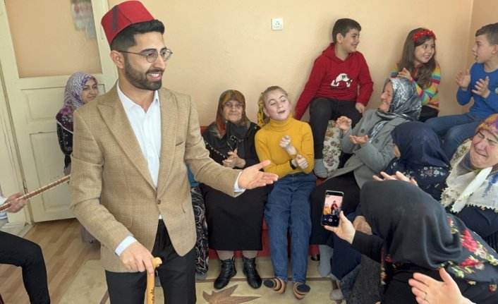 Meddah ekibi, özel gereksinimli Nurdeniz'e özel gösteriyle doğum gününü kutladı