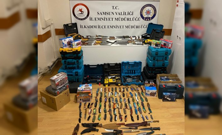 Samsun'da evinde çok sayıda kesici alet bulunan kişi gözaltına alındı