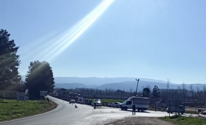 Tokat’ta motosiklet kazasında sürücü yaralandı