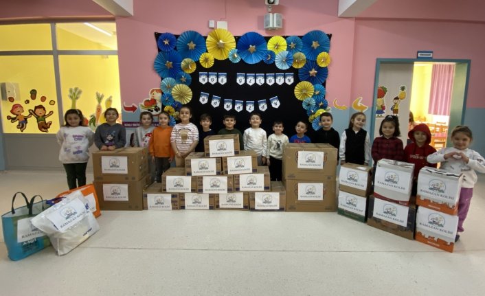 Havza'da minik yürekler ramazanda ihtiyaç sahiplerini sevindirdi