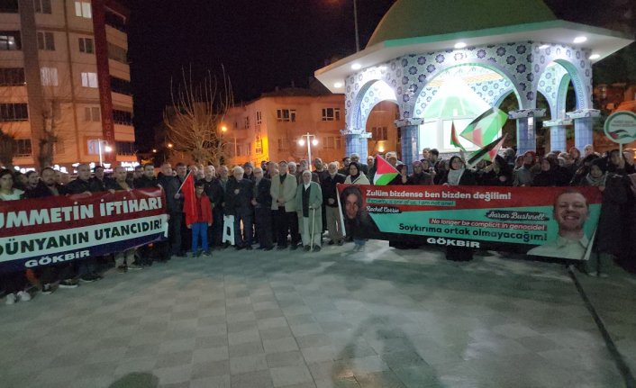 İsrail'in Gazze'ye yönelik saldırıları Suluova'da kınandı