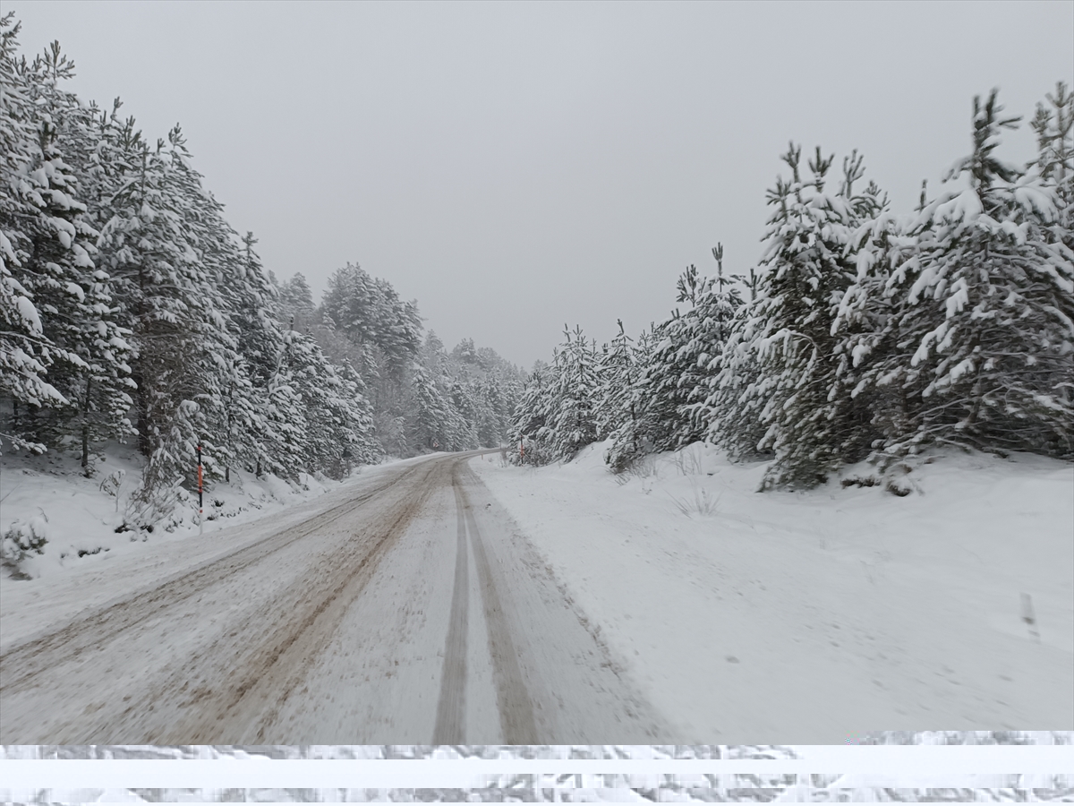 Kastamonu'da kar yağışı etkisini sürdürdü
