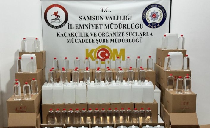 Samsun'da 1 ton 94 litre kaçak etil alkol ele geçirildi