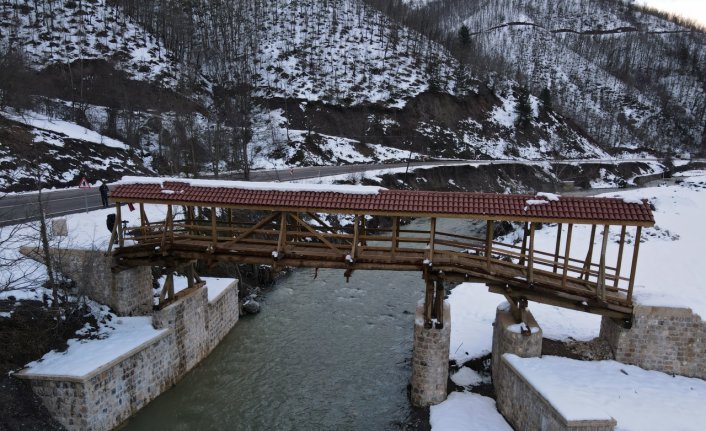 Selin yıktığı tarihi Aktaş Köprüsü yeniden inşa edildi
