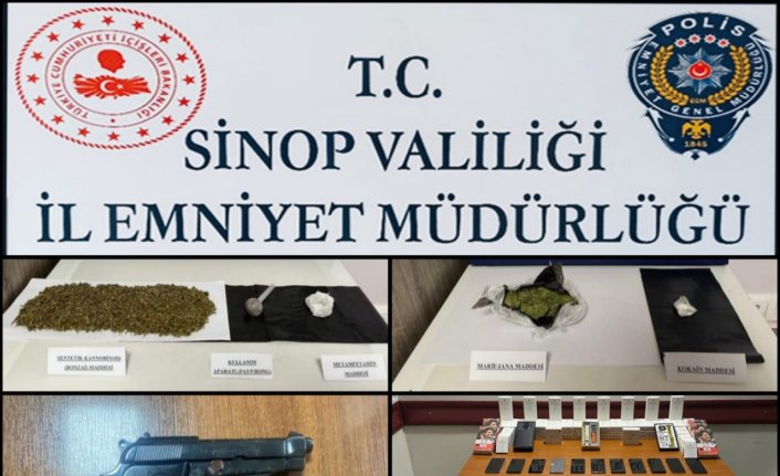 Sinop’ta uyuşturucu operasyonunda 3 kişi yakalandı