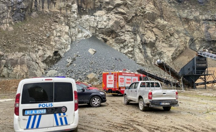 Trabzon'da taş ocağındaki kayalıklardan düşen işçi öldü