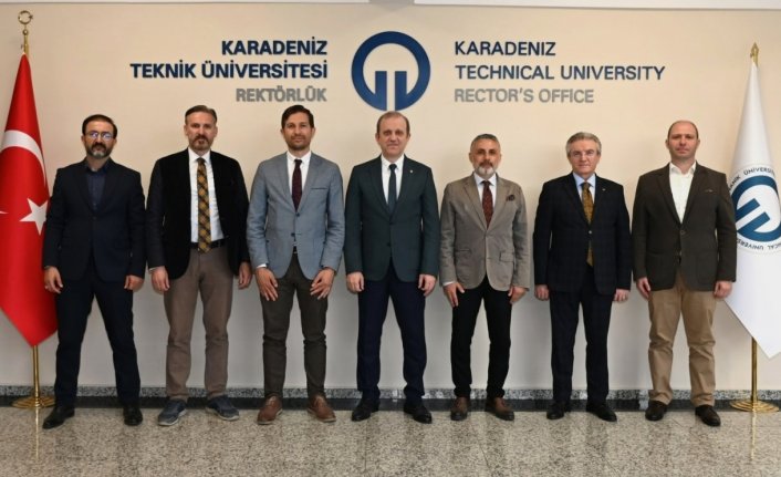 YTB heyetinden KTÜ Rektörü Prof. Dr. Çuvalcı'ya ziyaret