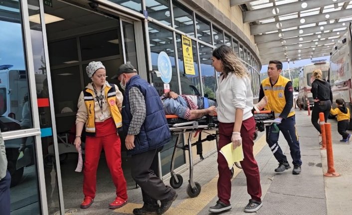 Çorum'da tarlaya giren kamyonetin sürücüsü yaralandı