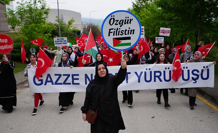 Düzce'de üniversite öğrencileri Filistin'e destek eylemi yaptı
