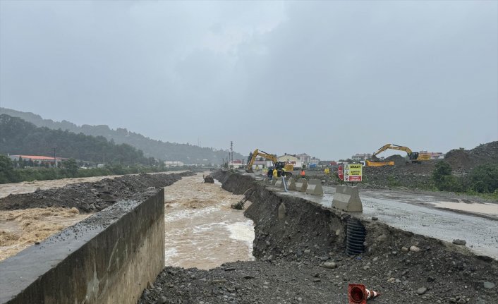 Artvin'de şiddetli yağış etkili oldu