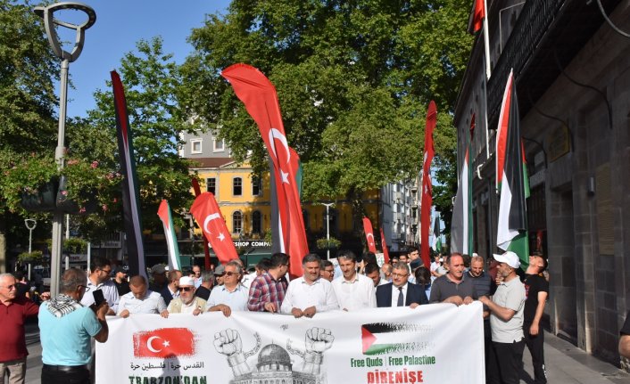 Trabzon'da Filistin'e destek yürüyüşü yapıldı